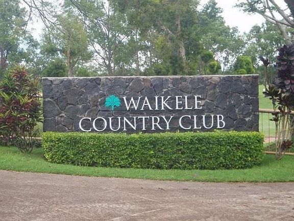 The condo is located at the entrance of the Waikele Country Club. Very nice Golf Course and a perfect location if you like to golf.
