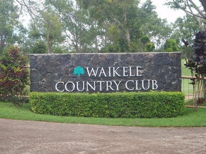 The condo is located at the entrance of the Waikele Country Club. Very nice Golf Course and a perfect location if you like to golf.