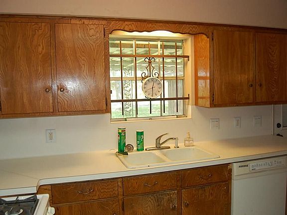 Kitchen is light and bright.  The window over the kitchen sink overlooks the golf course.