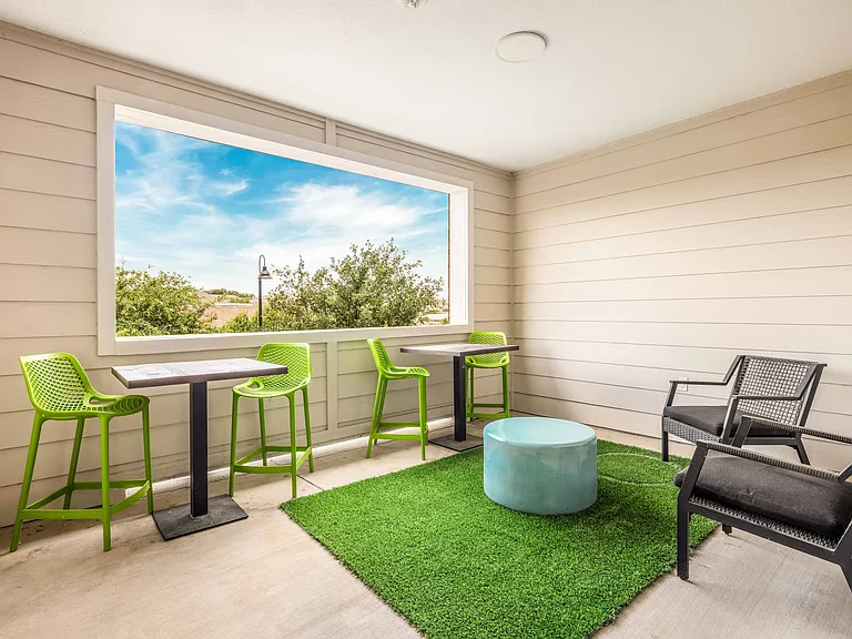 Resident Covered Lounge with Water View