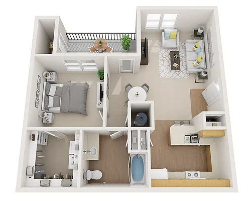 Floor plan 1 X 1