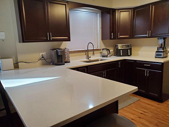 New kitchen, featuring huge peninsula