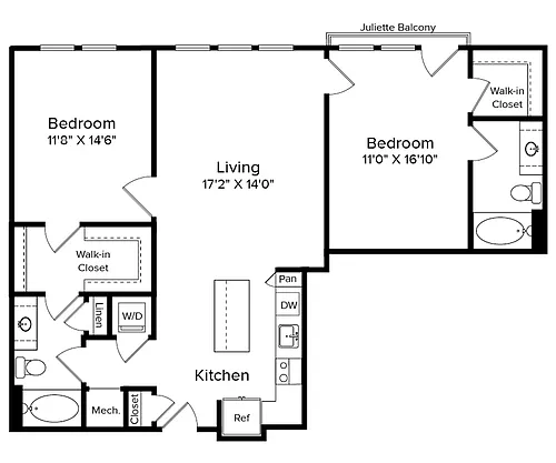 Floor plan B3-1174