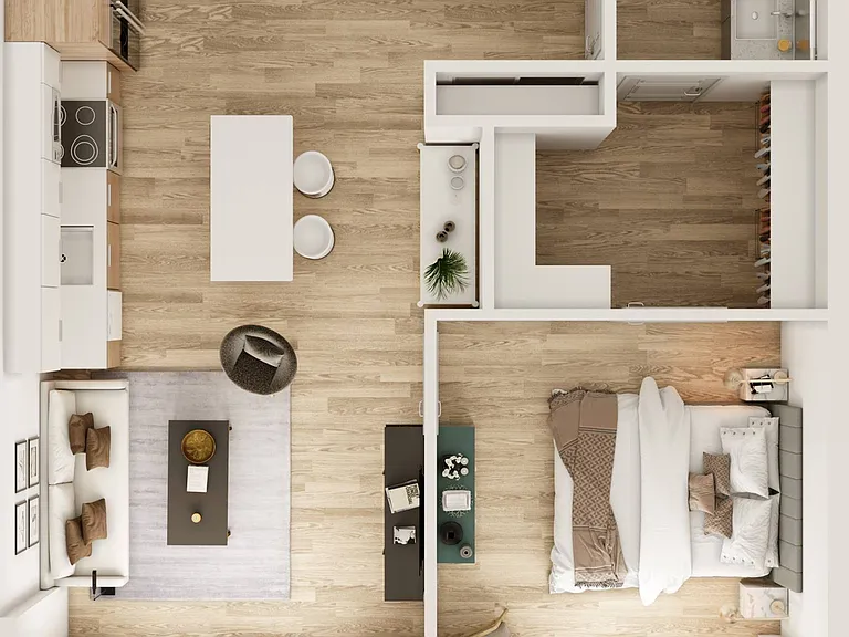1 BR 1 Bath 1 BR 1 Bath