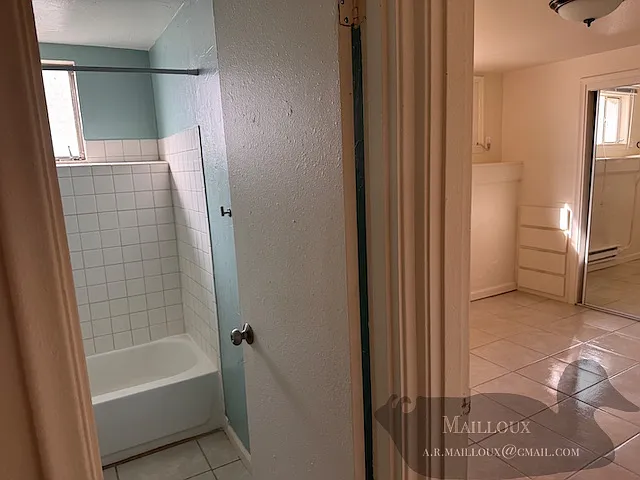 Bathroom and bedroom.
