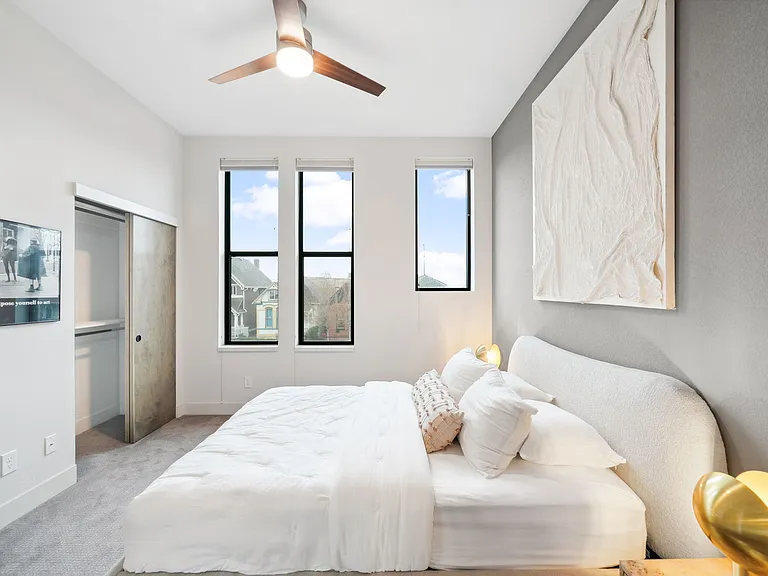 Master with dual closets with built-ins