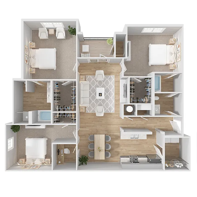 Floor plan 3 Bedroom Deluxe