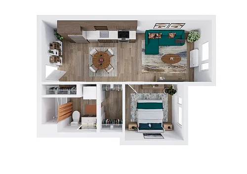 Floor plan 1X1 A