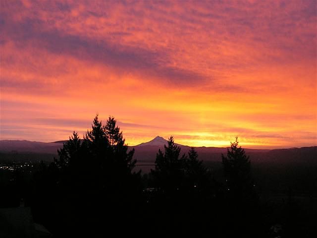 Sunrise over Mt Hood