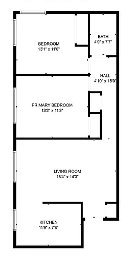 Floor plan 2 Bedroom B