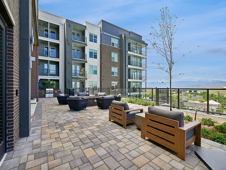 Enjoy mountain views from the patio