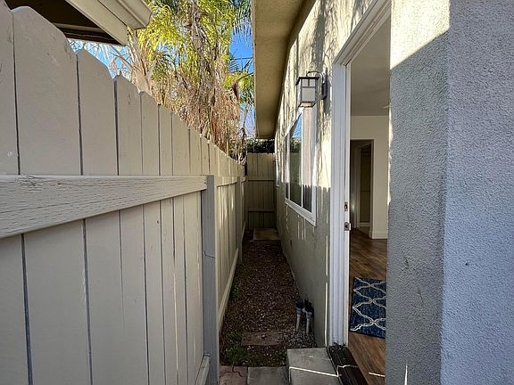 front door, entrance to living room
