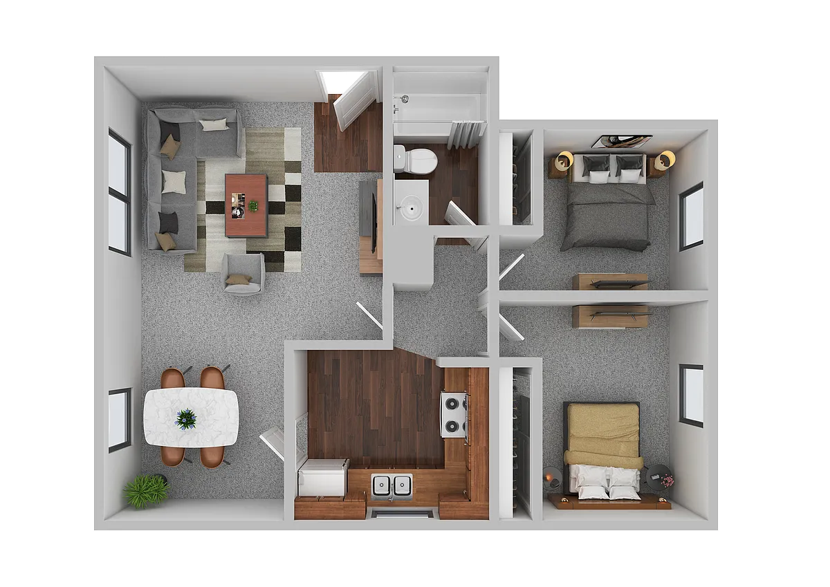Floor plan Two Bed