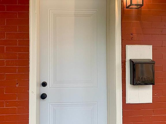 Front door with transom window