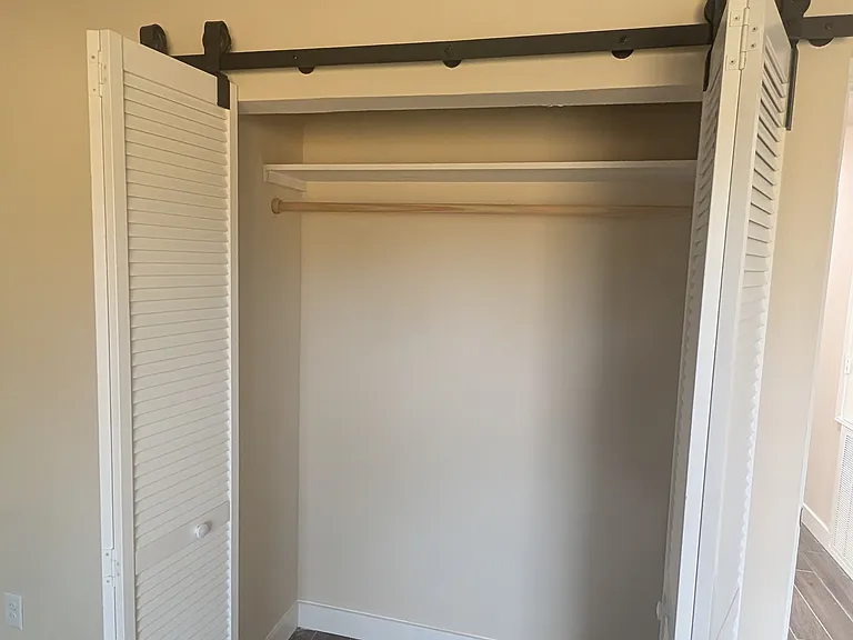 Closet has ample space for your storage needs