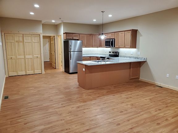 Kitchen with granite countertops
