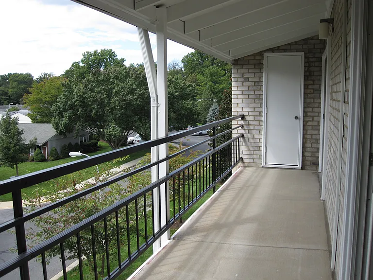 balcony with storage closet