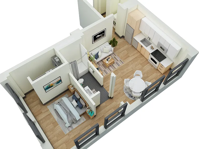 1 Bedroom, 1 Bath- A 1 Bedroom, 1 Bath- A