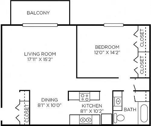 Floor plan 1 Bedroom