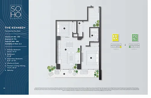 Floor plan 2 Bedroom