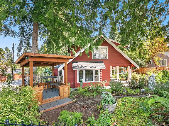 Hang out in your cute little gazebo...lots of planting opportunities.