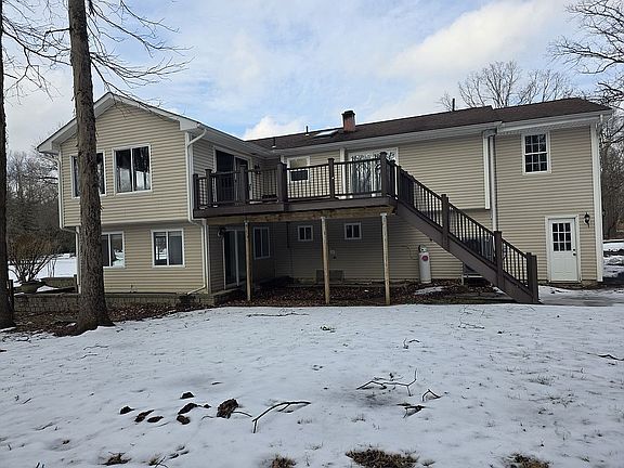 Rear of home large deck