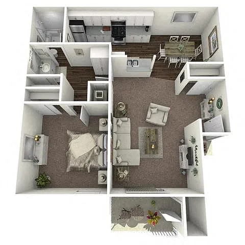 Floor plan 1 Bedroom 1 Bathroom Extra