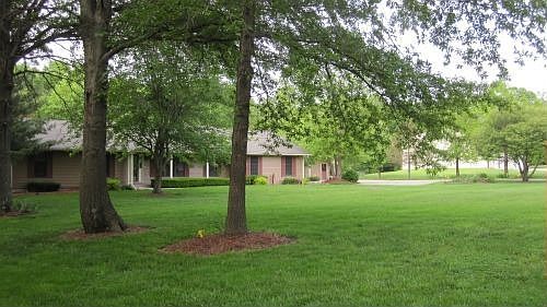 wide angle view of front