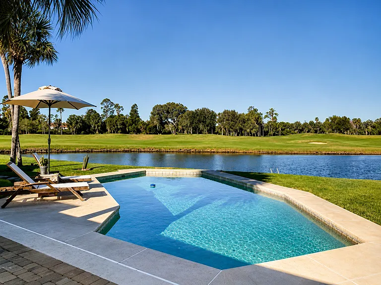 Private golf course view