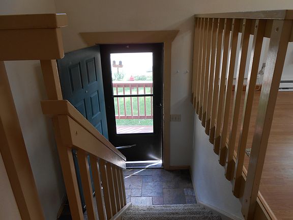 Split level, view from living room.