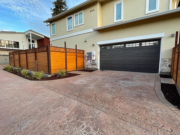 Garage entry from shared driveway