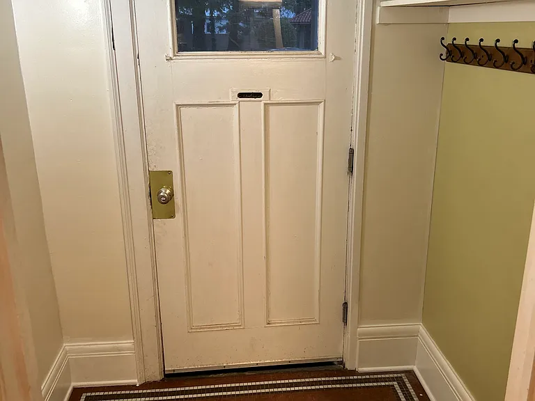 Foyer with coat hooks