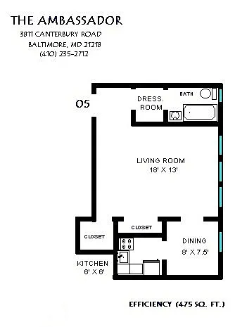 Floor plan Deluxe Studio