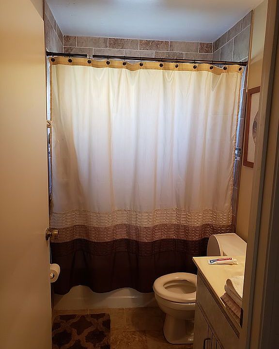 Newly remodeled hall bathroo
