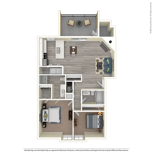 Floor plan 2x2 Upgraded