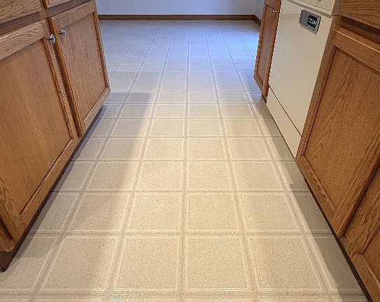 clean kitchen floors with dishwasher