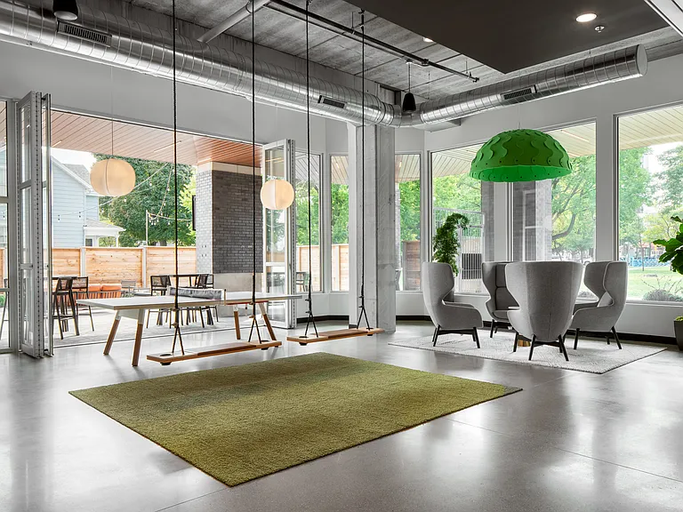 Entertainment Lobby with Swings and Games