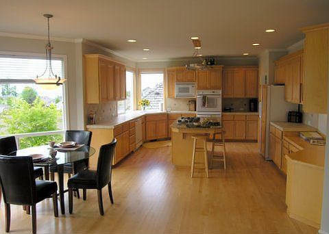 Kitchen open to Den
