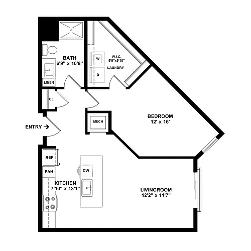 Floor plan 1B