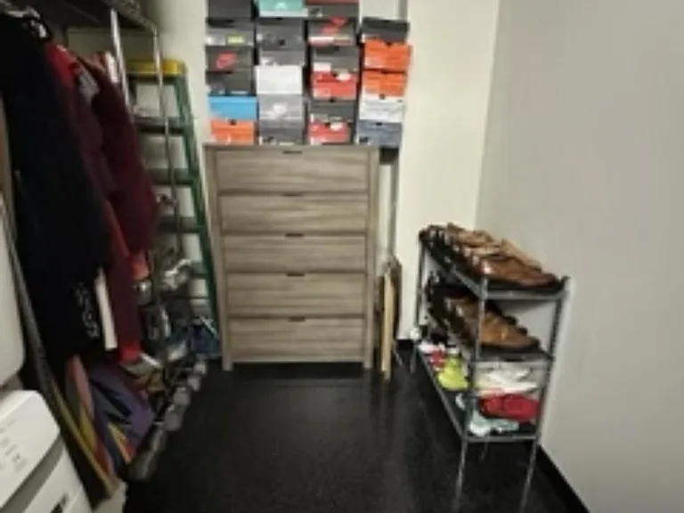 Laundry room with included washer and dryer