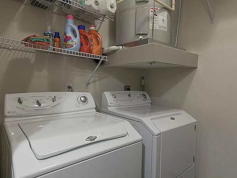 Washer and dryer in the Unit