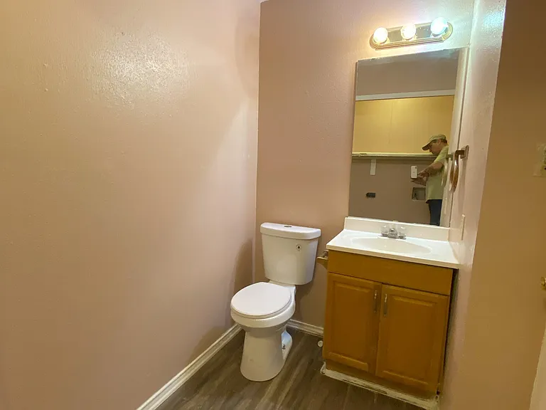 Half bathroom on the first level