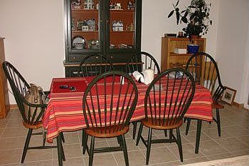 Dining area with patio exit