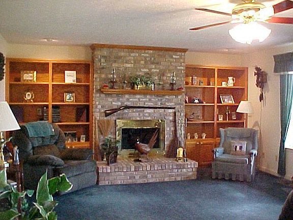 21 x 16 great room; excellent wood burning fireplace!