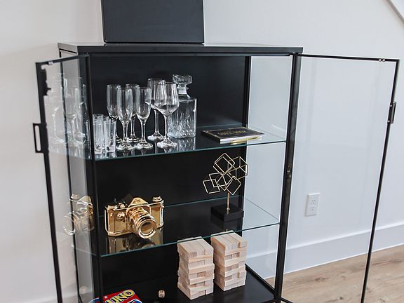 Entertainment cabinet in living room.