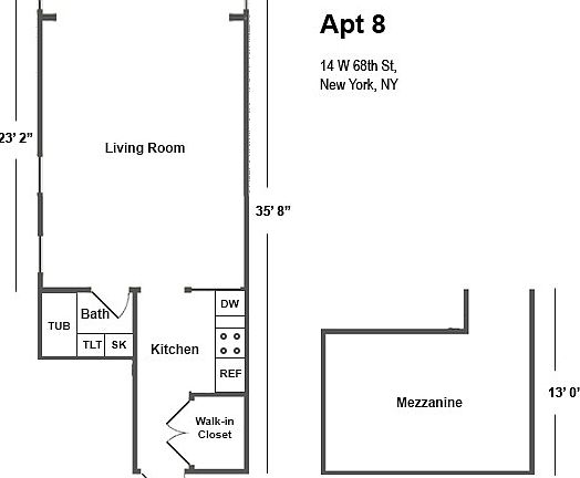2nd image of 14 W 68th St APT 8