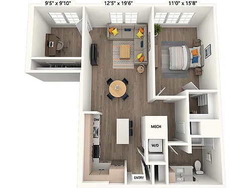 Floor plan AM-19D-Scheme III