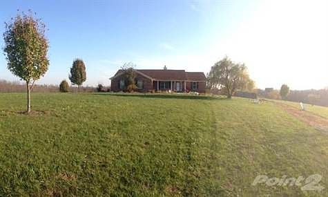 Welcome to the country!  Very private setting is this 5 BR, 2 Bath Brick Home with inground salt water pool.  Situated on 25+ Acres.