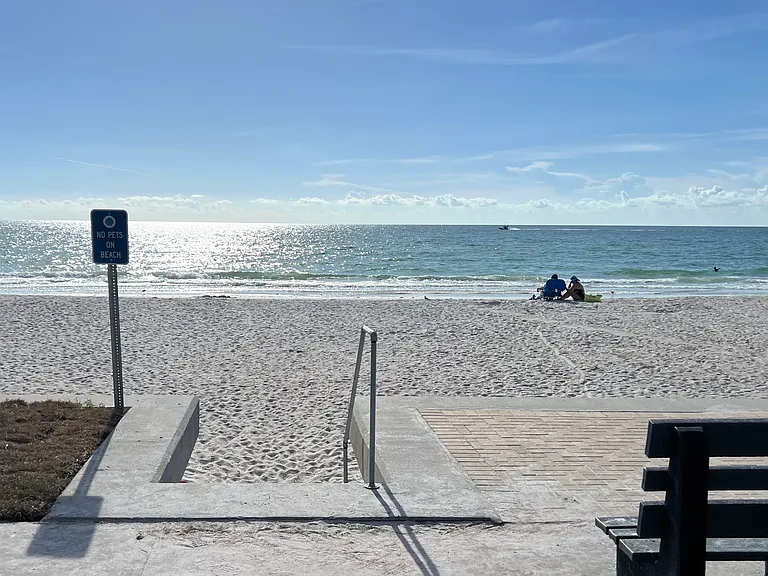 Private beach