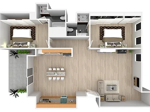 Floor plan 2X2